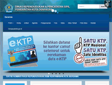 Tablet Screenshot of kependudukan.denpasarkota.go.id