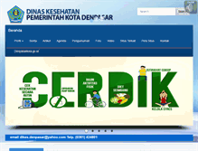 Tablet Screenshot of dinkes.denpasarkota.go.id